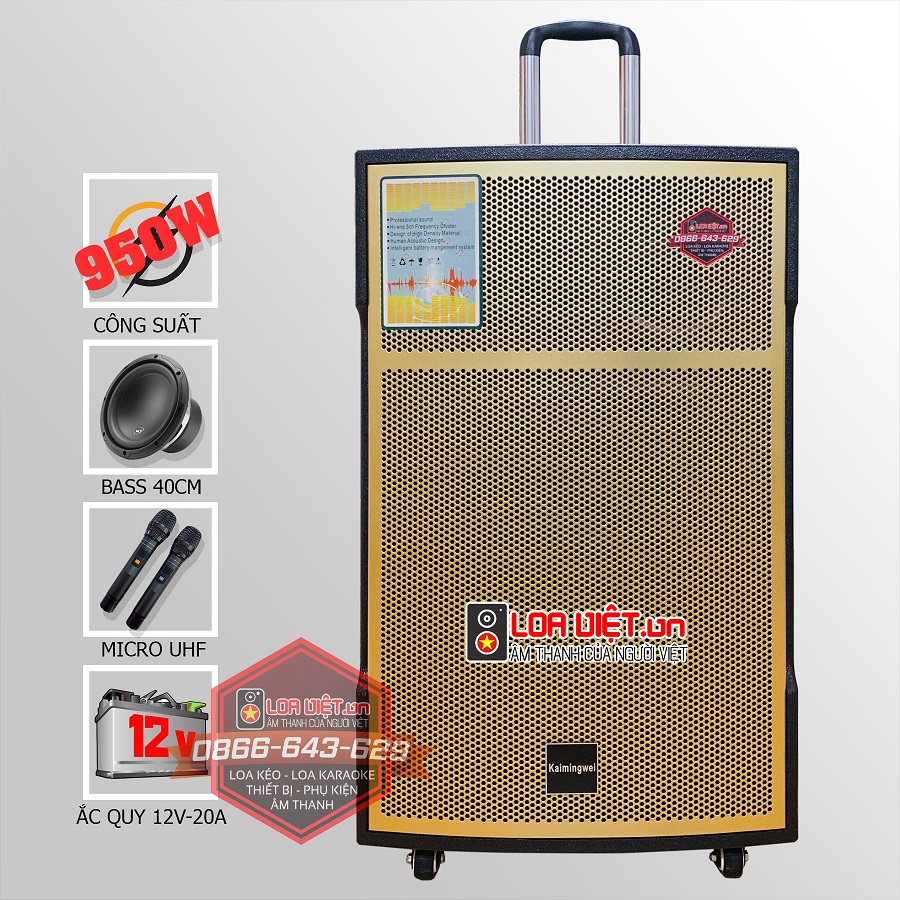 Loa kéo di động Kaimingwei SR3-15 - Bass 40